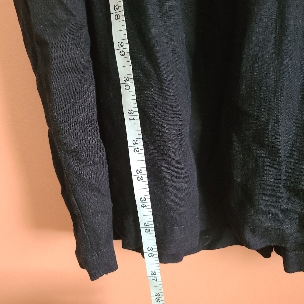 Cleo Petites Black Button-Front Dress L - Picture 6 of 8